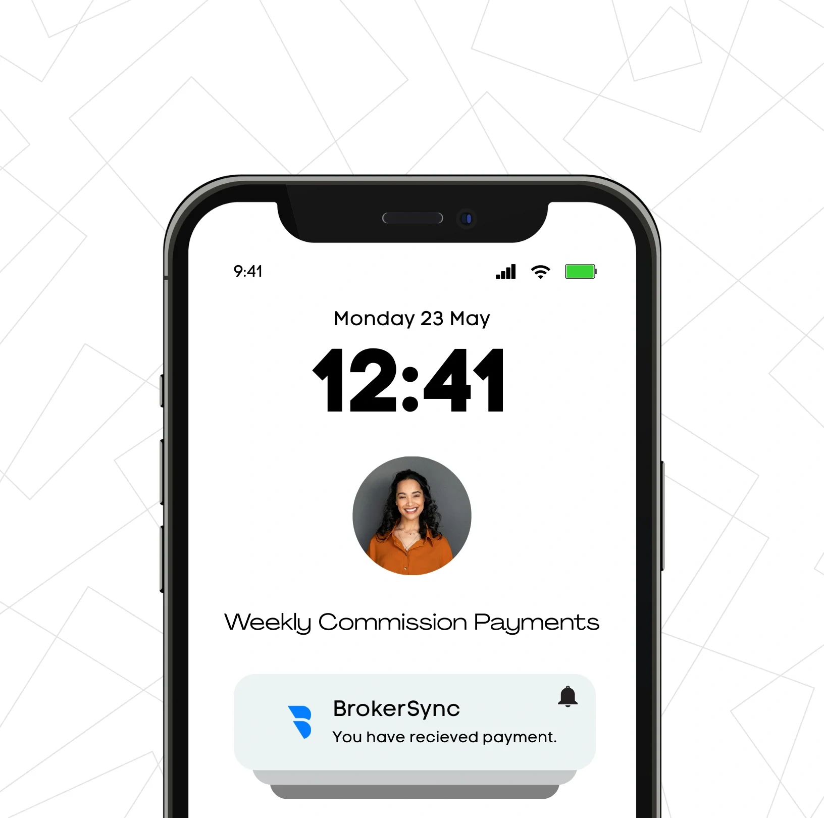 Weekly commission payments on a phone